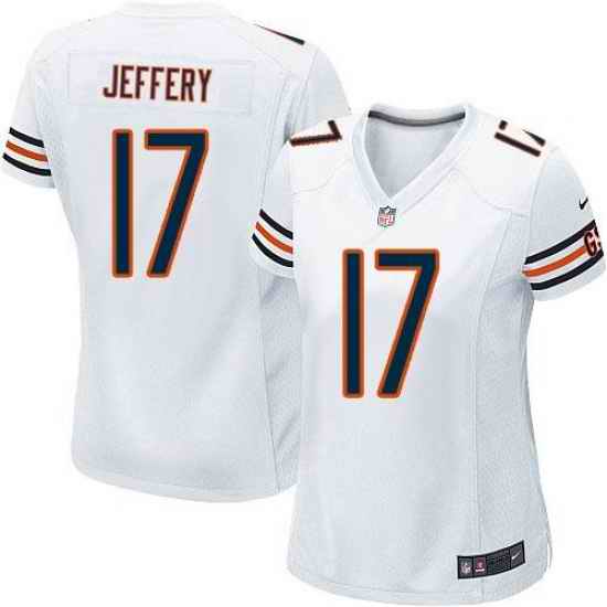 Nike NFL Chicago Bears #17 Alshon Jeffery White Women's Game Road Jersey